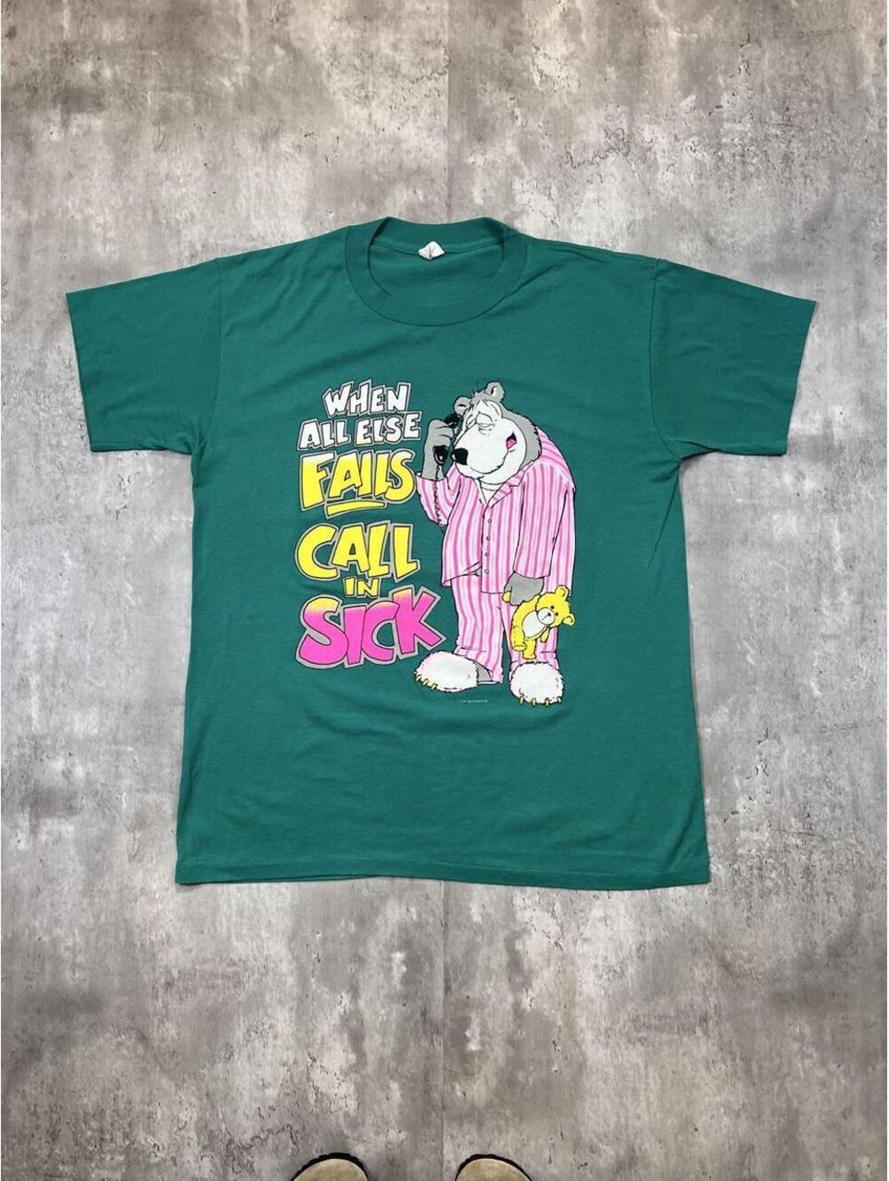 Vintage 90s Sick Humor Graphic T-Shirt Single Stitch